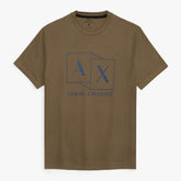 Brandahub T-shirts AX Printed tshirt-camel brown