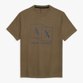 AX Printed tshirt-camel brown