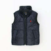 Brandahub puffer polo kids half sleeve puffer navy blue