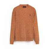 Brandahub sweaters RL Cable-Knit Cotton Sweater (rust)