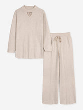 brandahub knit co-ord sets Free size The Sweetheart Ribbed Knit Set (beige)