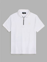 Hb zip polo-white