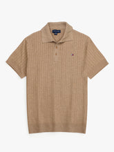 Th knit polo- khaki