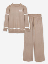 The Lwe Striped Knit Co-ord Set (Beige)