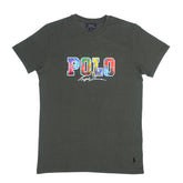 Brandahub T-shirts PRL printed T Shirt-olive green