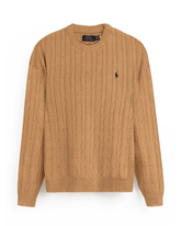 Brandahub sweaters RL Cable-Knit Cotton Sweater (Camel)