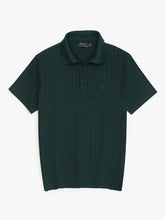 RL cable knit polo-green