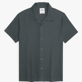 Brandahub polo shirts Premium Zr Waffle knit Resort collar shirt-(grey)