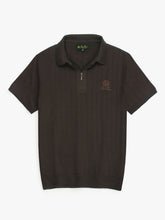 LP knit polo-brown