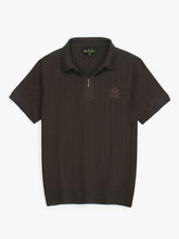 LP knit polo-brown