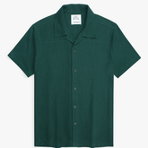 Brandahub polo shirts Premium Zr Waffle knit Resort collar shirt-(british green)