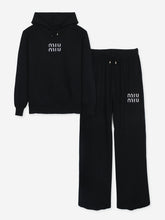 The mumu Crystal-Embellished Knit Set (black)