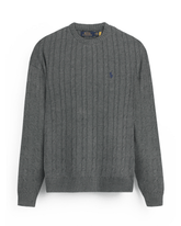 Brandahub sweaters RL Cable-Knit Cotton Sweater (dark heather grey)