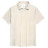 Brandahub polo shirts Premium Zr Waffle knit johnny collar polo-(beige)