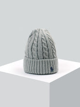 brandahub caps free size Rl Cable Knit Beanie (Heather Grey)