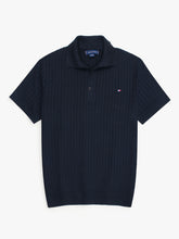 Th knit polo- navy blue