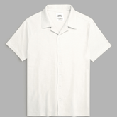 Brandahub polo shirts Premium Zr Waffle knit Resort collar shirt-(milky white)