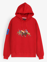 Brandahub sweartshirts premium Rl triple pony Fleece hoodie (red)