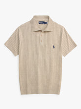 Brandahub polo shirts RL cable knit polo-beige