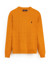 Brandahub sweaters RL Cable-Knit Cotton Sweater (orange)