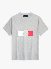 Th printed flag tshirt-heather grey