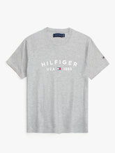 Th printed us tshirt-heather grey