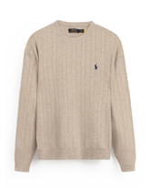 RL Cable-Knit Cotton Sweater (beige)