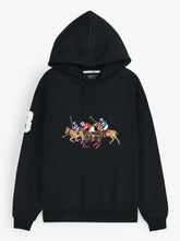 Brandahub sweartshirts premium Rl triple pony Fleece hoodie (black)