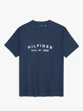 Th printed us tshirt-navy blue