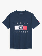 Th printed flag tshirt-navy blue