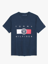 Brandahub T-shirts Th printed flag tshirt-navy blue