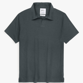 Brandahub polo shirts Premium Zr Waffle knit johnny collar polo-(grey)
