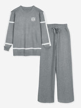 The Lwe Striped Knit Co-ord Set (heather grey)