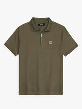 Hb zip polo-olive green