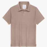 Premium Zr Waffle knit johnny collar polo-(khaki)