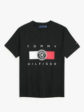 Brandahub T-shirts Th printed flag tshirt-black