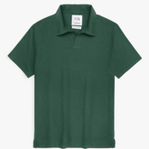 Brandahub polo shirts Premium Zr Waffle knit johnny collar polo-(green)