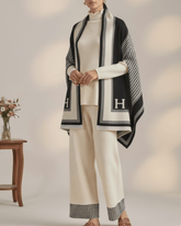 brandahub knit co-ord sets Free size The Heritage Houndstooth 3-Piece Knit Set (Cream)