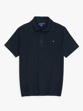 Th knit polo- black