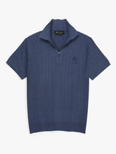 LP knit polo-blue