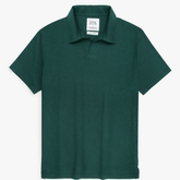 Brandahub polo shirts Premium Zr Waffle knit johnny collar polo-(british green)