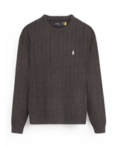 Brandahub sweaters RL Cable-Knit Cotton Sweater (dark brown)