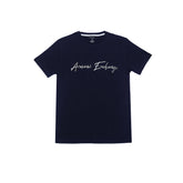 A.r.m.a.n.i emb T Shirt-navy blue - brandahub