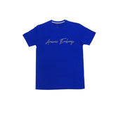 A.r.m.a.n.i emb T Shirt-blue - brandahub