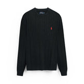 Brandahub sweaters RL Cable-Knit Cotton Sweater (black)