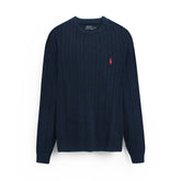 Brandahub sweaters RL Cable-Knit Cotton Sweater (navy blue)