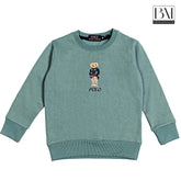 polo bear kids sweartshirt aqua blue - brandahub