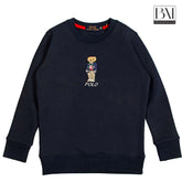polo bear kids sweartshirt navy blue - brandahub