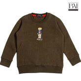 polo bear kids sweartshirt olive green - brandahub