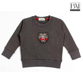 knz kids sweartshirt dark grey - brandahub